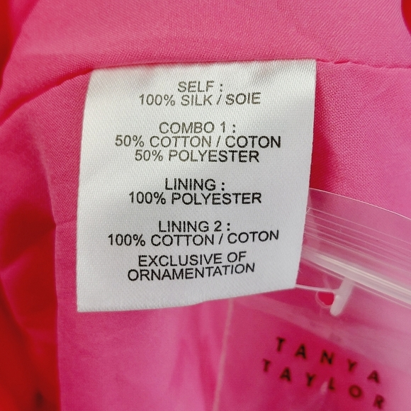 New Tanya Taylor Virginia Off the Shoulder Pink Aymmetric Floral Dress P6428 - Picture 9 of 11